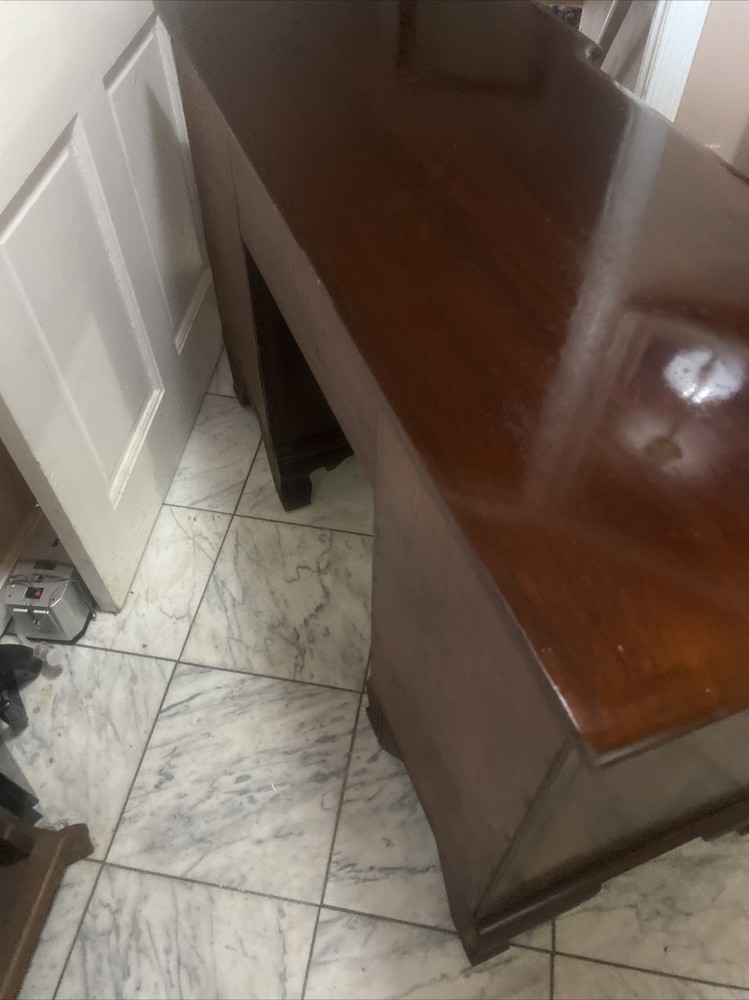 Very Nice Kling Antique Solid Mahogany Kneehole Writing Desk
