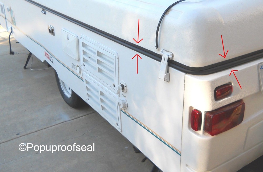 1996-2003 COLEMAN FLEETWOOD ABS ROOF SEAL 41' RUBBER GASKET POPUP TENT TRAILER