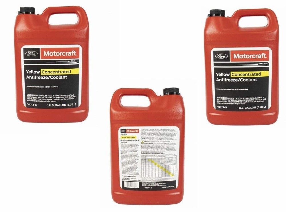 3 Gallons Engine Coolant Antifreeze Motorcraft Yellow Pre diluted