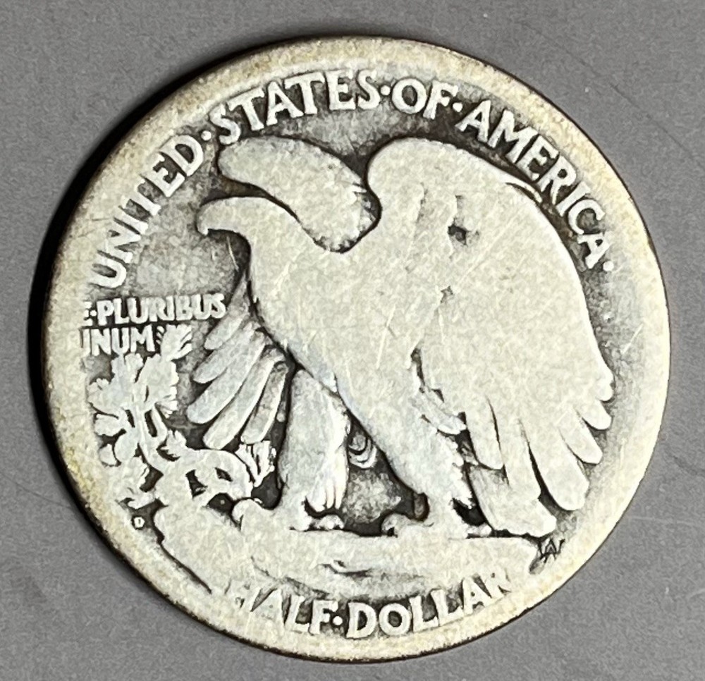 1919 D Walking Liberty half dollar 90% Silver