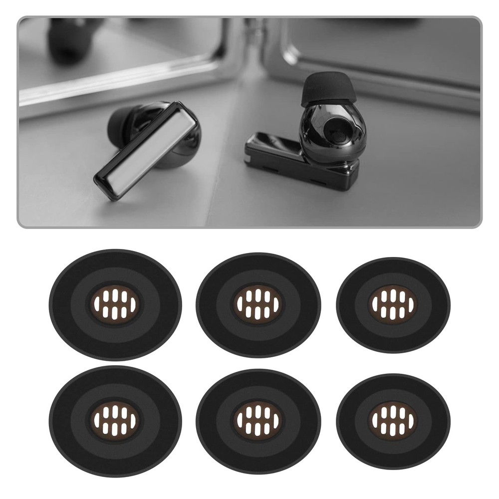 Micro Traders 3 Pairs Silicone Earbuds Ear Tips Compatible with large, Black