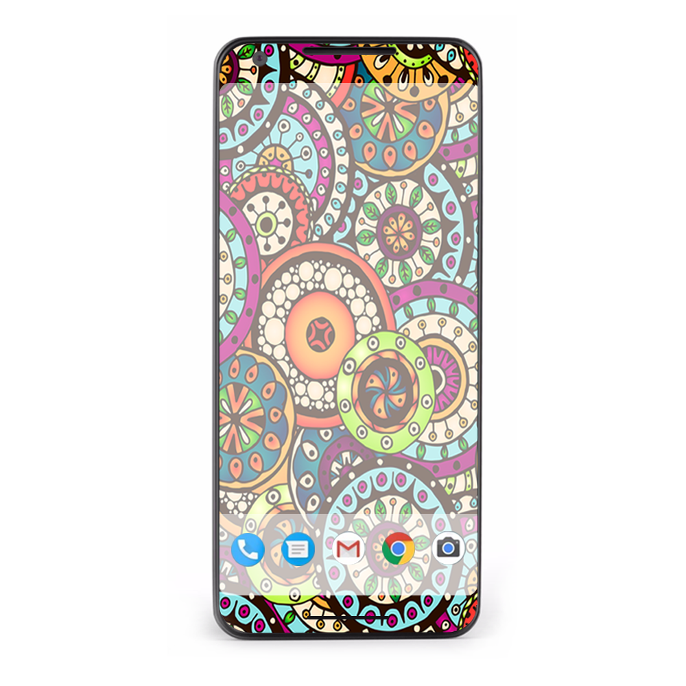 Google Pixel 2 Skins Decal Wrap Ethnic Circles Pattern