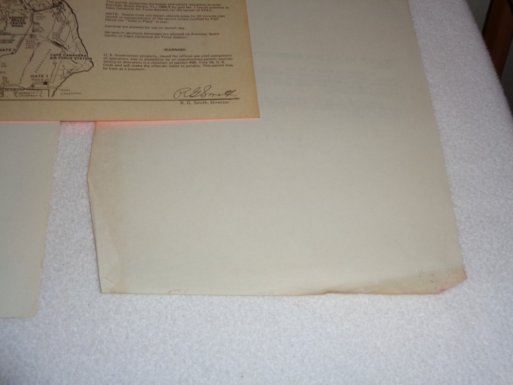 NASA Space Shuttle Second Launch STS-2 Media Press Kit Permits & Papers Lot Rare