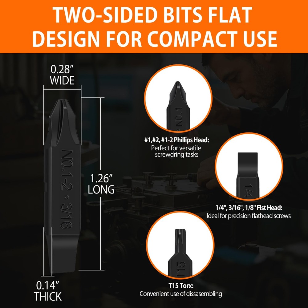 NexTool 10 Pack Replacement DoubleEnded Screwdriver Bit for Leatherman MultiT...