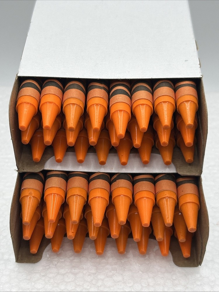 (48) Crayola Crayons (atomic tangerine) BULK