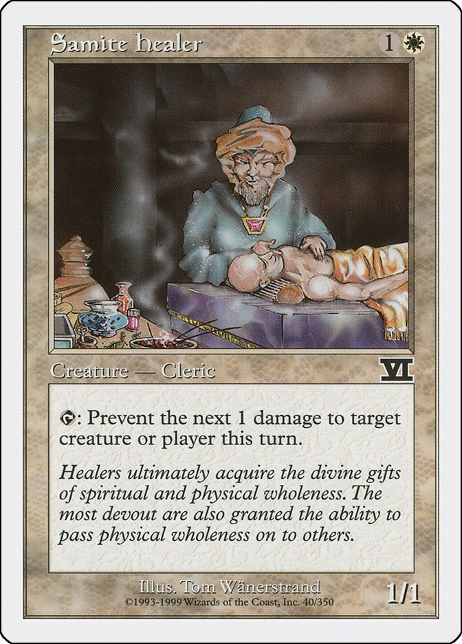 Samite Healer Classic Sixth Edition 40 MTG MP