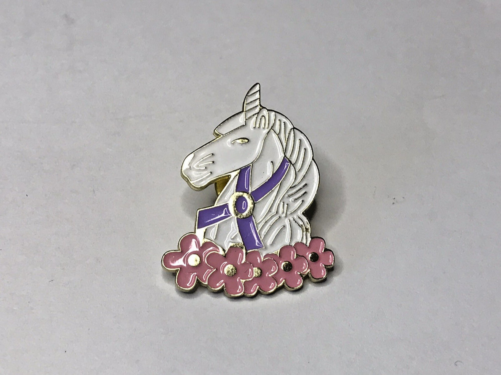 Unicorn Head Enamel Multi-Colored tack back pin (C)