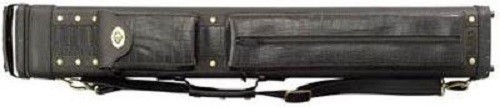 3x5 Pool Cue Case Black Croc Texture