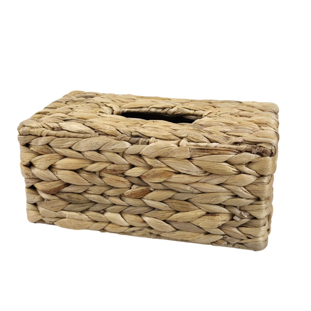 Decorative Natural Woven Seagrass Tissue Box Rectangular Cover Boho Beach Cottag
