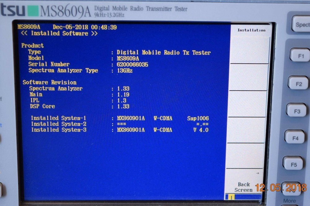 Anritsu MS8609A Digital Mobile Radio Transmitter Tester / Spectrum Analyzer