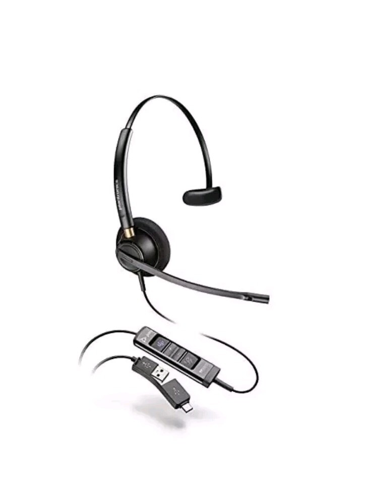 Poly EncorePro 515 Headset - USB-C, Wired, USB-A, on-ear, - 218271-01 Open Box