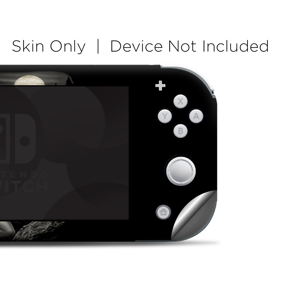 Skins Decals wrap for Nintendo Switch Lite - Biker skeleton full moon tattoo