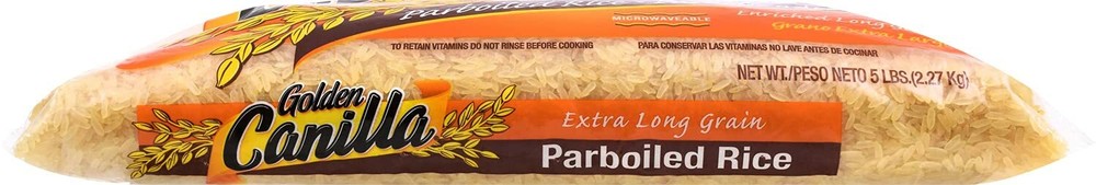 GOYA PARBOILED RICE GOLDEN CANILLA LONG GRAIN, 5 POUND