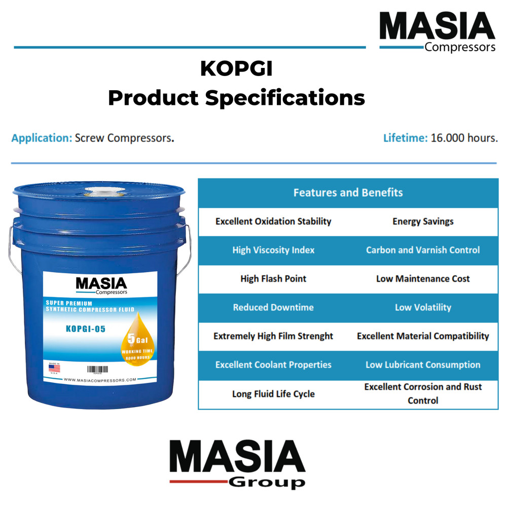 146075-005 Lubricant for Compressor Compatible with Quincy - 5 gal