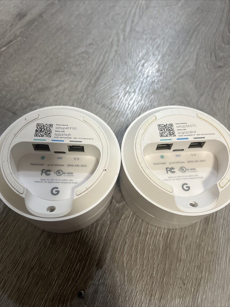 NO POWER CORD Google WiFi Mesh System Routers 2 Pack - (AC-1304)