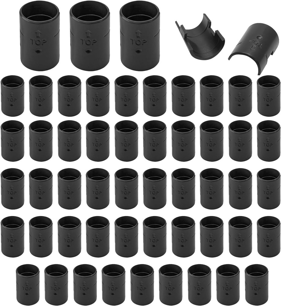 52-Pack 1" Wire Shelf Clips – Heavy Duty Plastic Lock Clips for Shelving Posts (