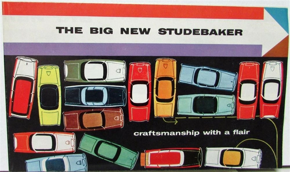 1956 Studebaker Sales Folder Poster Hawk Wagon President Commander Champion