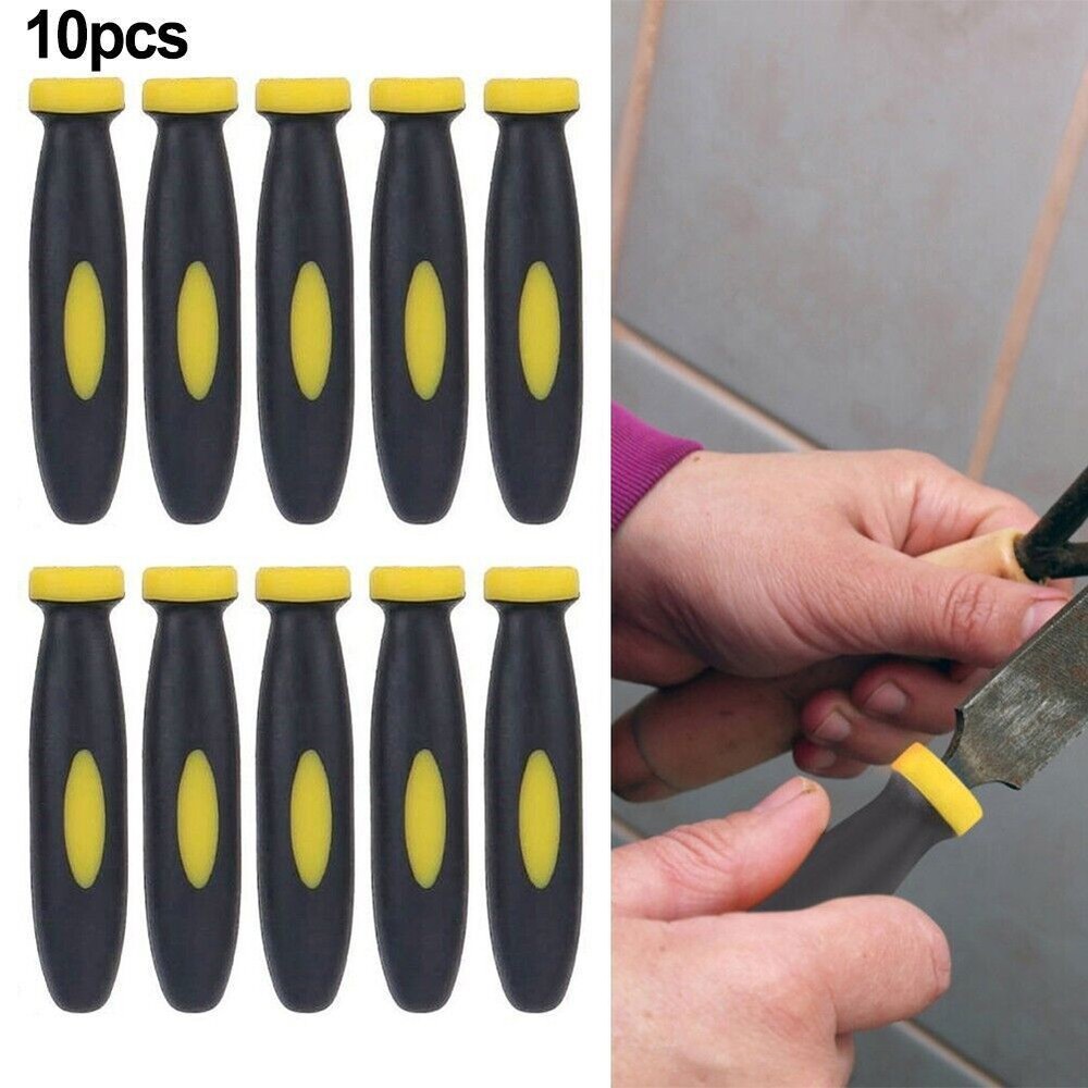 10Pcs Rubber File Handle 2.36Inch 3mm Hole Diameter Grip File Handle Replacement