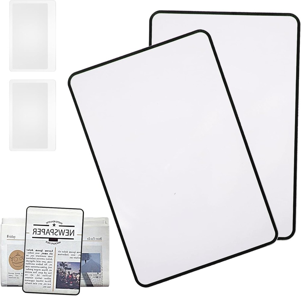 4 Pcs 3X Magnifying Sheets for Easy Reading | Lightweight Dual-Function Bookmark