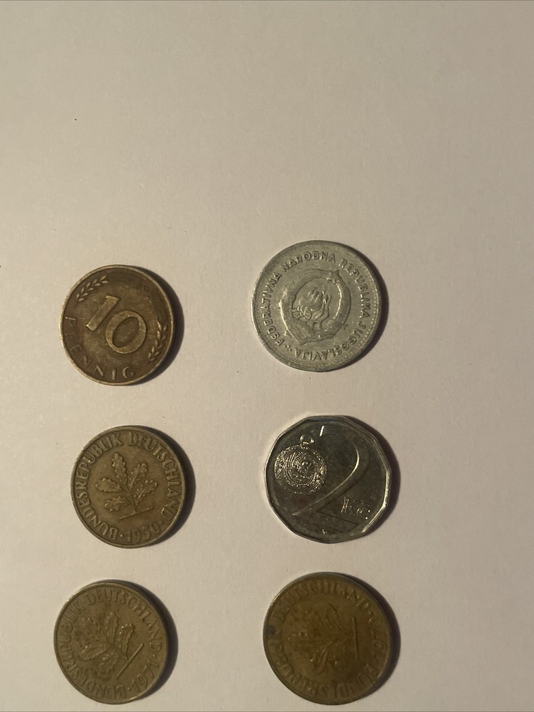 10 Europe 🪙 Different Coins Years Counties Denomination . 🇮🇹🇩🇪🇫🇷