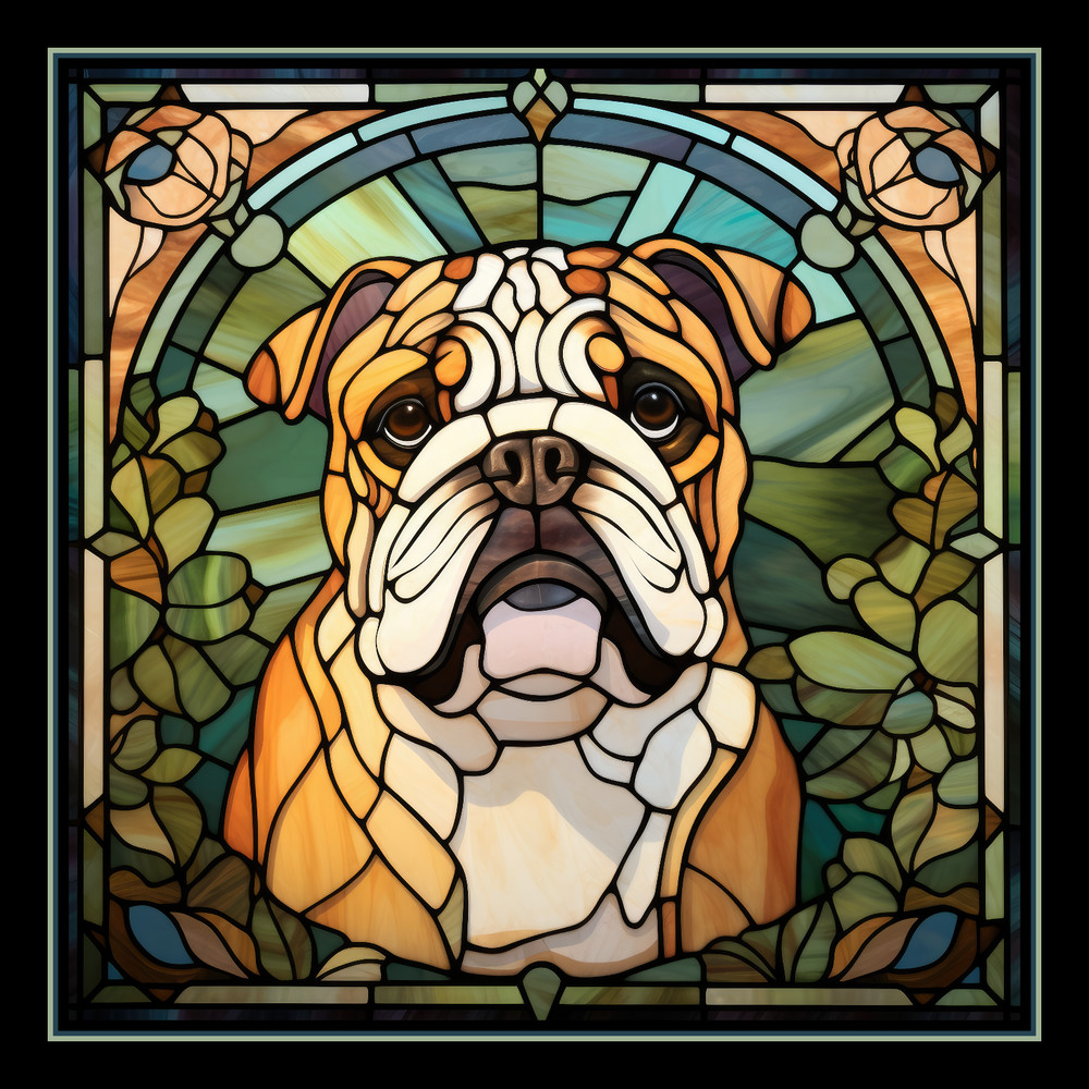 Bulldog Large Refrigerator Magnet