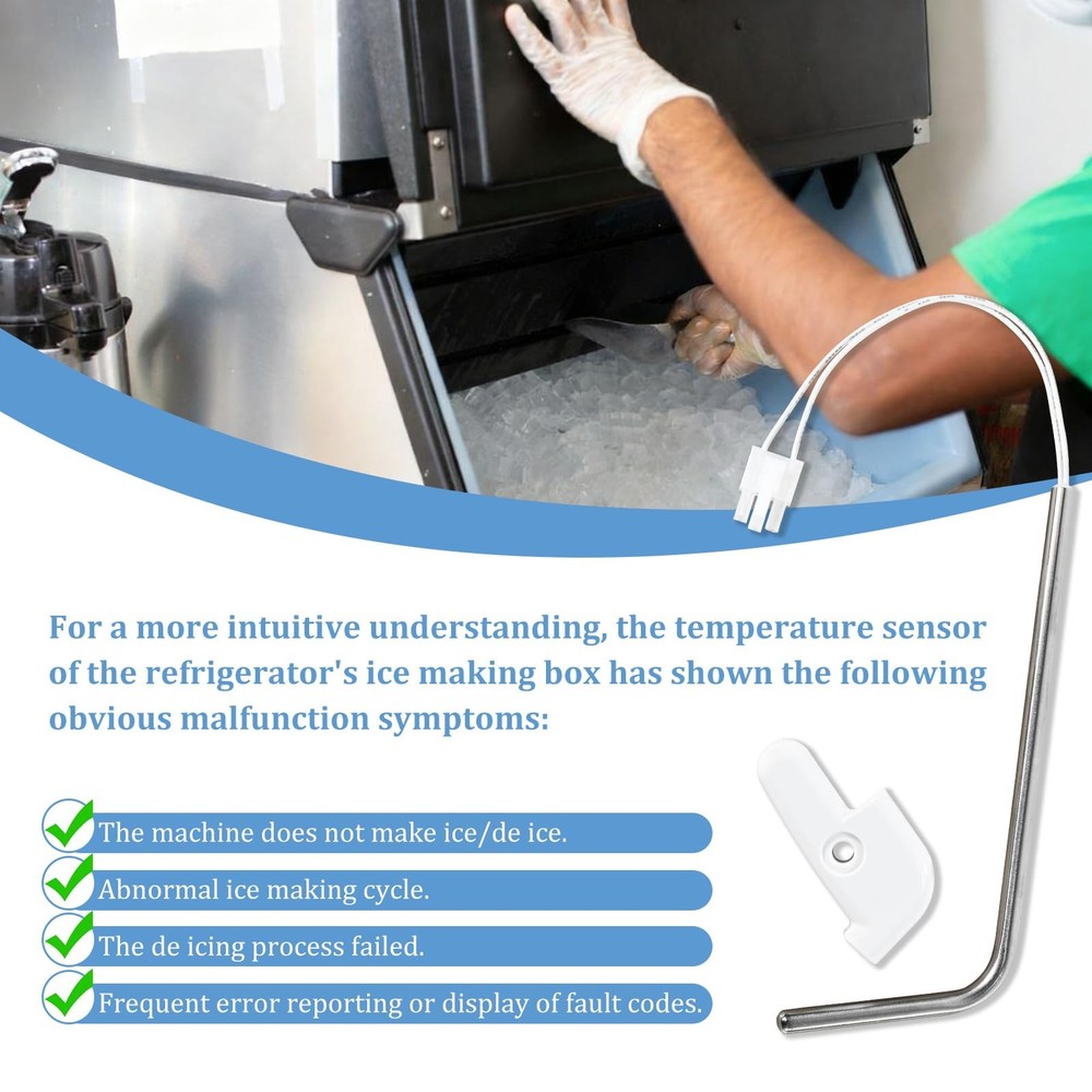 Upgraded Version Stainless Ice Maker Bin Temperature Sensor (Replaces...