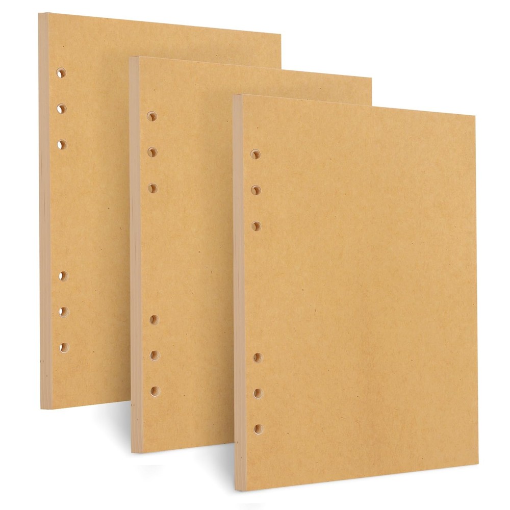 A5 Refill Paper, [3 Pack] Toplive 100GSM Thick Refillable 3 Pack, Kraft Blank