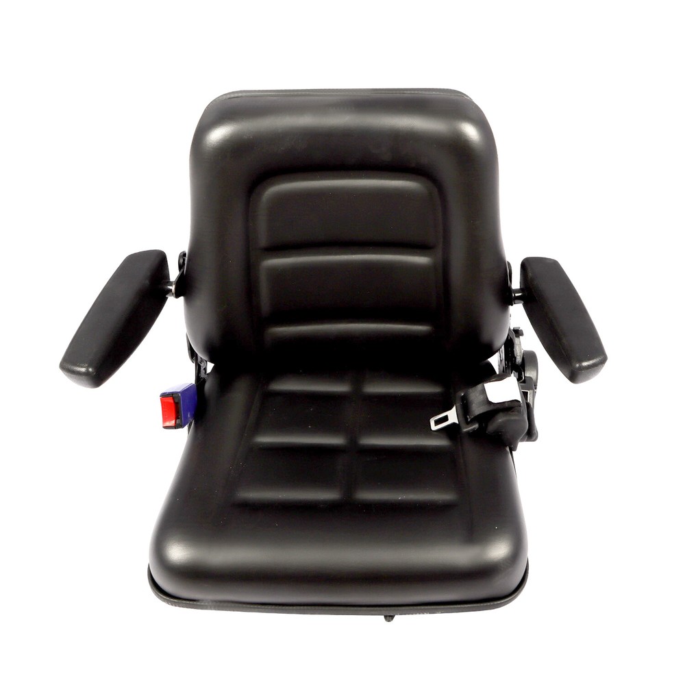Tractor Forklift Seat Excavator Universal Adjustable Backrest Armrest Safty Belt