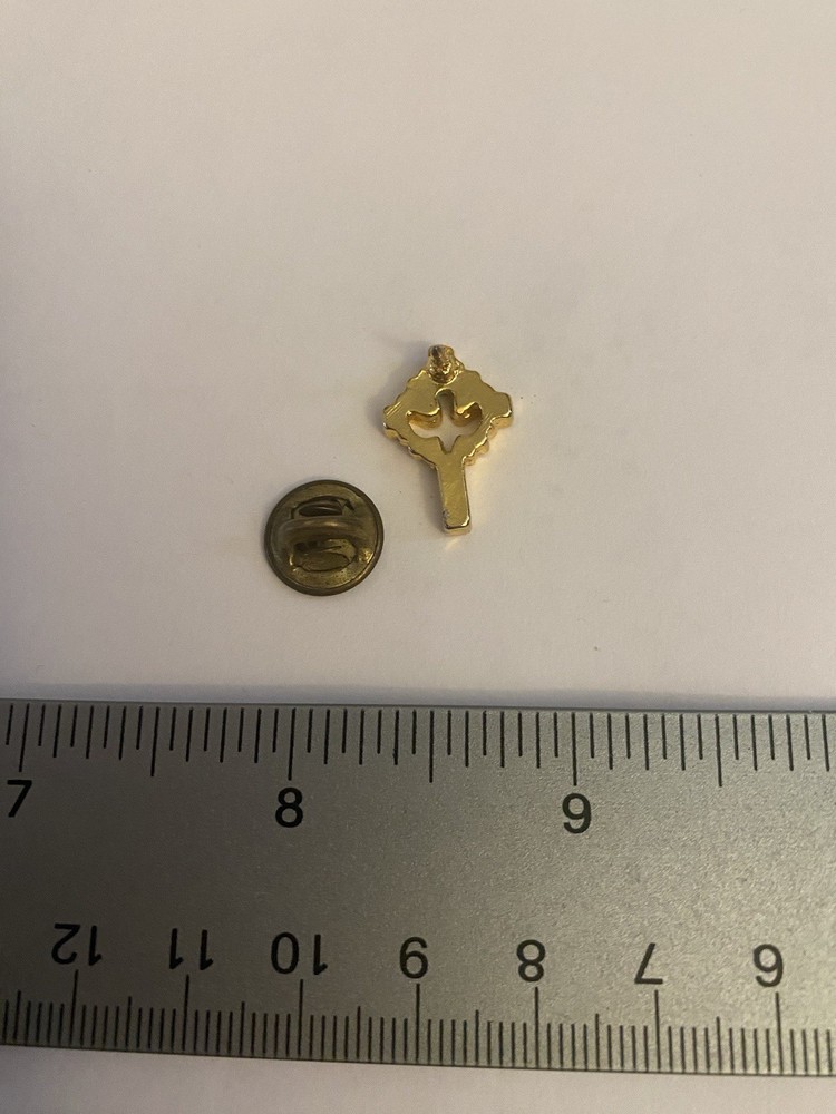 Religious Cross With Dove Lapel Pin P183