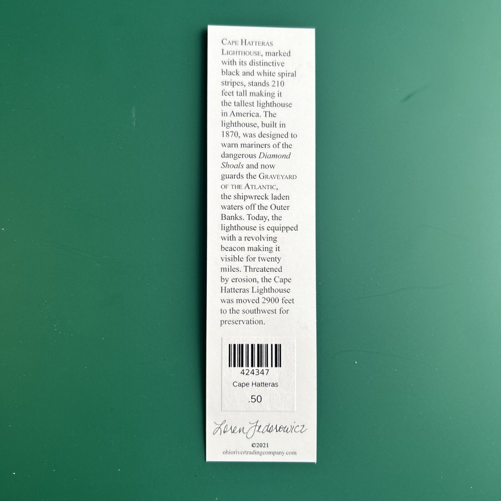Hatteras Lighthouse Bookmark OBX