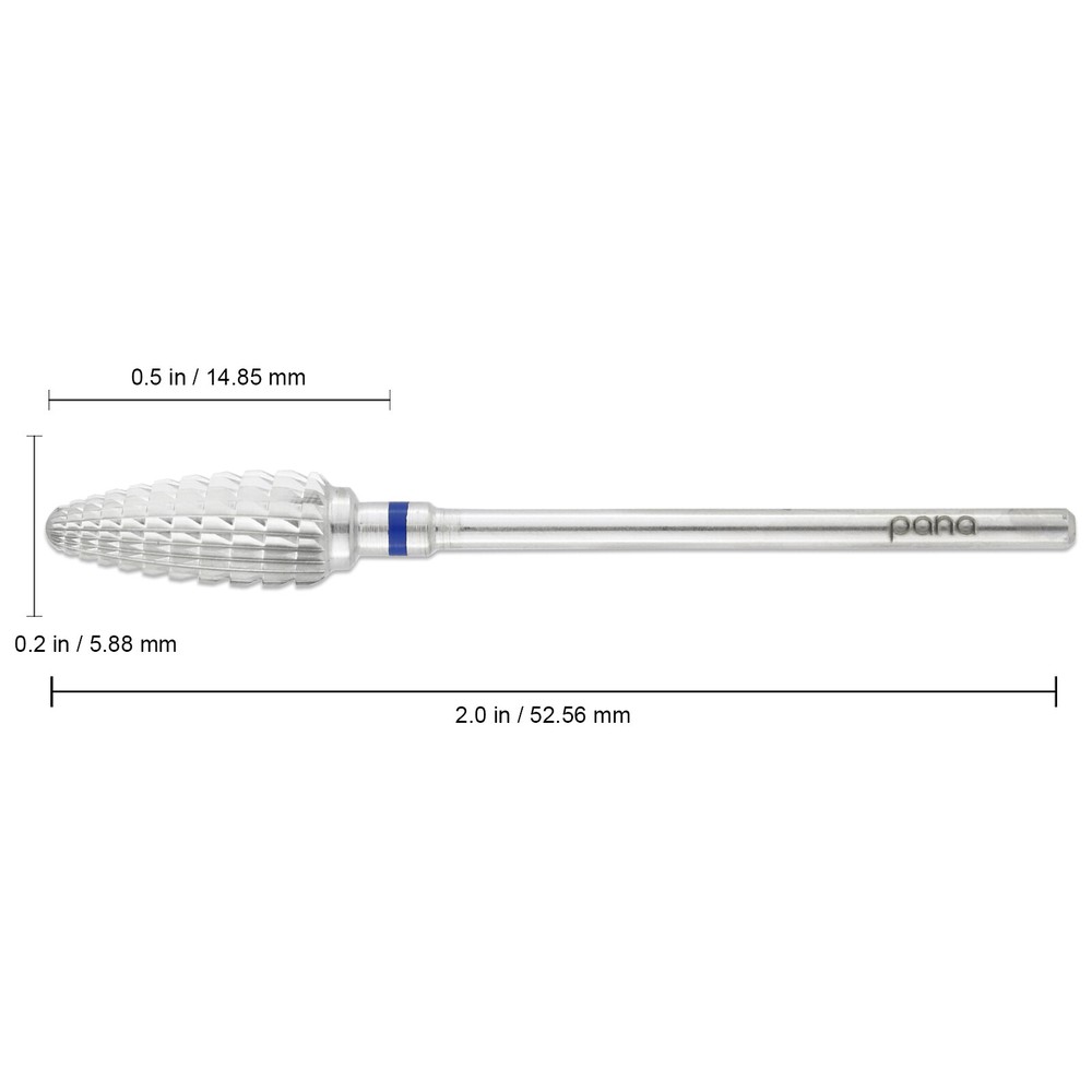 Professional Silver Large Cone Carbide Nail Drill Bit Medium Grit