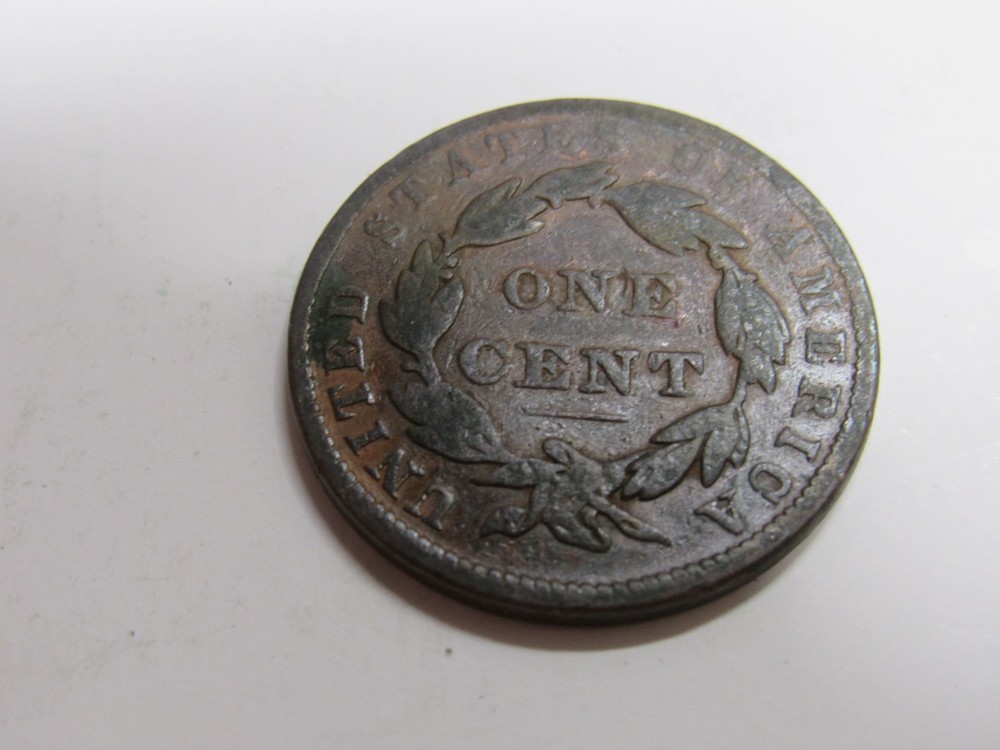U.S. 1837 CORONET HEAD LARGE ONE CENT GOOD CONDITION *