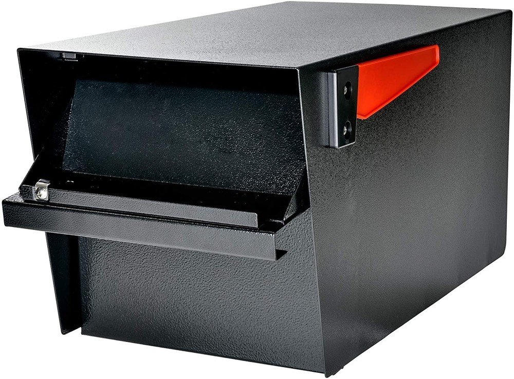 New Mail Boss Mail Manager Street Safe Locking Security Mailbox, Black