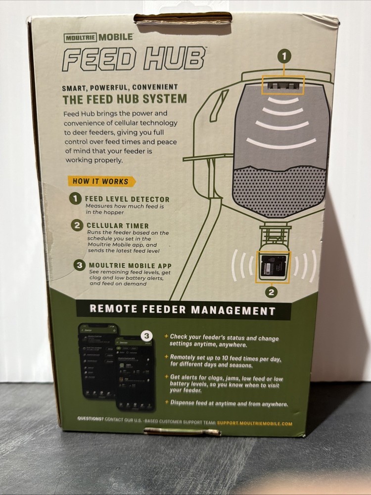 Moultrie Mobile Feed Hub Universal Cellular Timer & Feed Level Detector