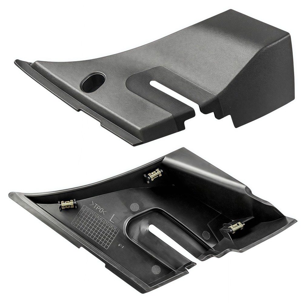 1 Pair Windshield Wiper Cowl End Panel Compatible with 2007–2013 GMC black