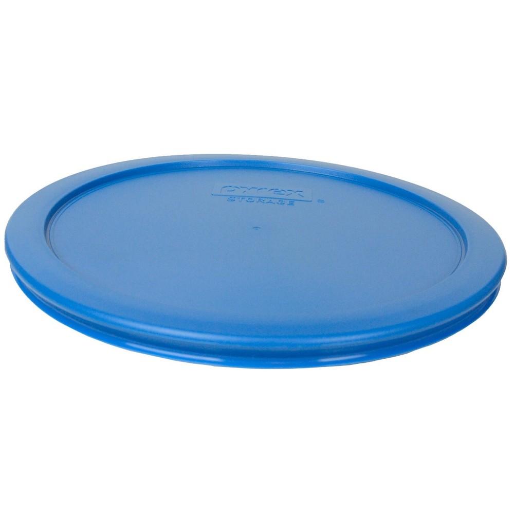 Pyrex 7402-PC Marine Blue Plastic Food Storage Replacement Lid Covers - 2 Pack
