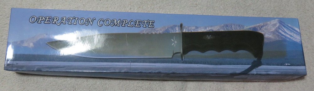 Frost Cutlery Fixed Blade Black Knife TX-001 OPERATION COMPLETE