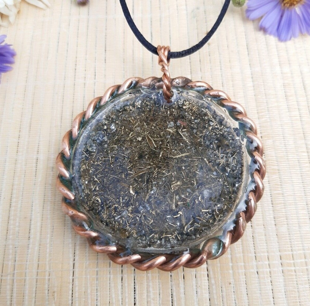Most Powerful Orgone Pendant - With 2 Tensor Ring -Range 5,000km -EMF protection