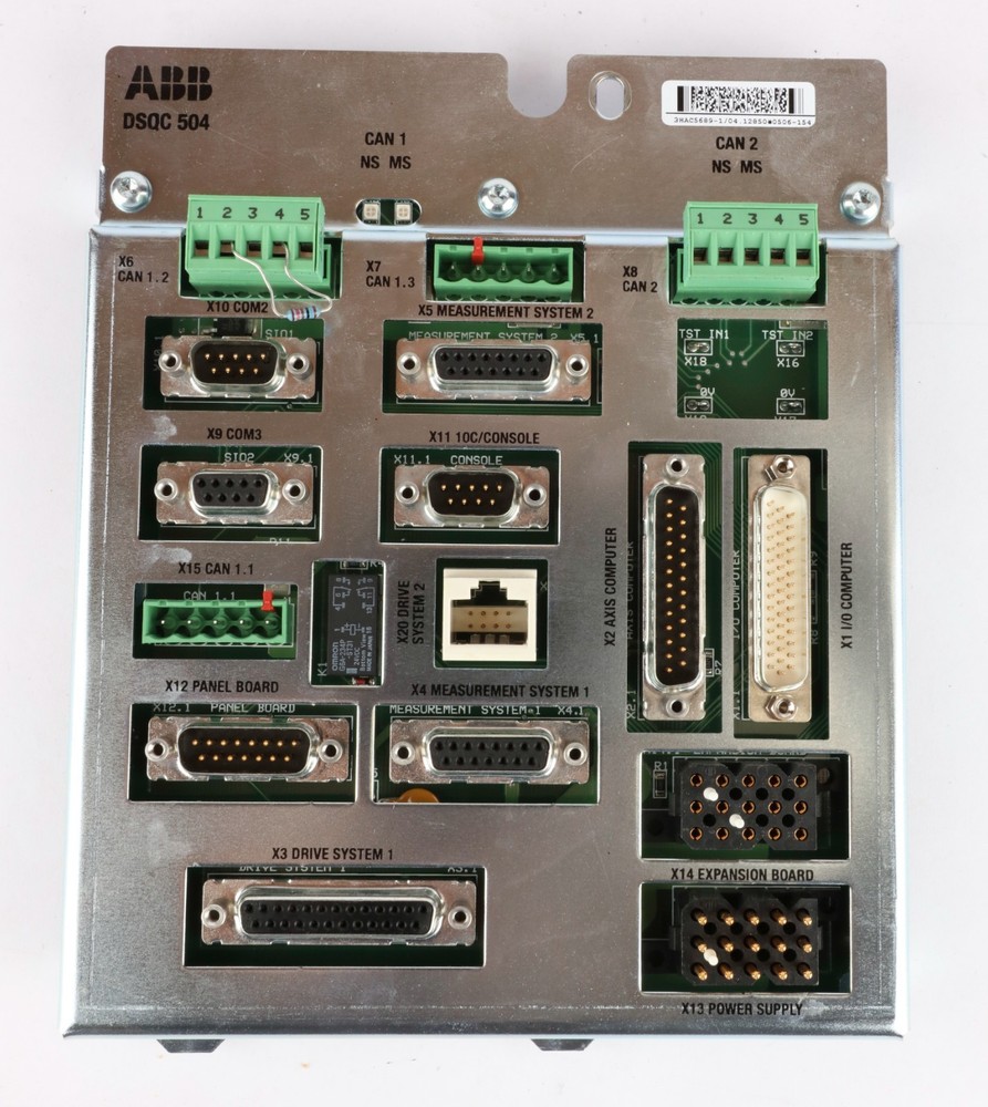 ABB DSQC 504 S4CPLUS Connection Control Panel Robot Backplane 3HAC5689-1/04