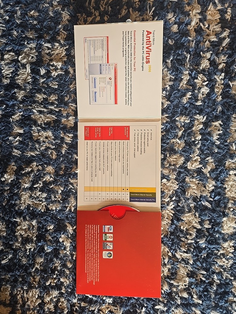 Trend Micro Antivirus 2008 Powered by PC-cillin Engine CD with Serial Number