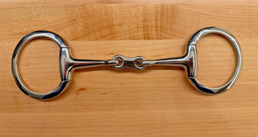 French Link eggbutt snaffle bit, stainless steel, 5.5"