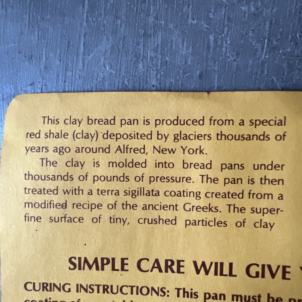 Tufty/ Swain The Alfred Bread Pan Made With Ted Shale NY