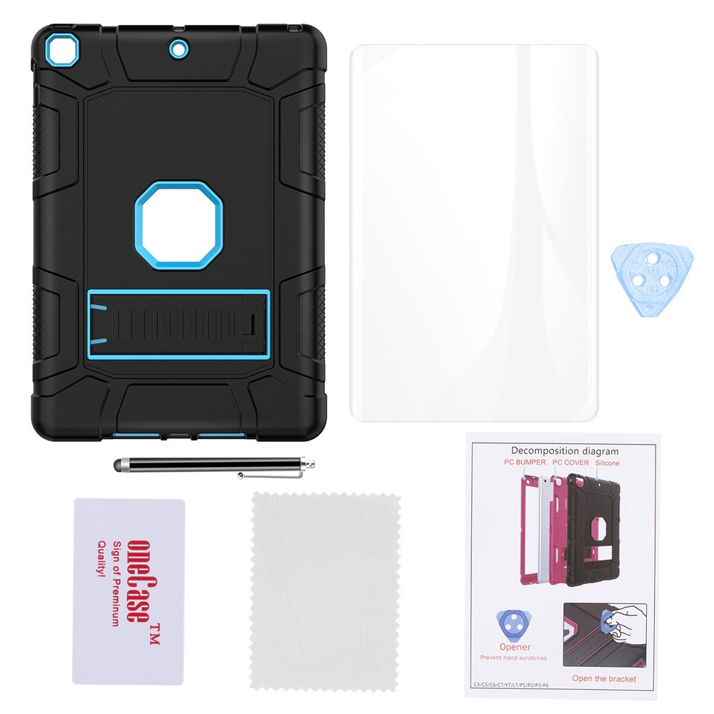 iPad 9th 8th 7th Generation Case Shockproof Heavy Duty Cover + Screen Protector