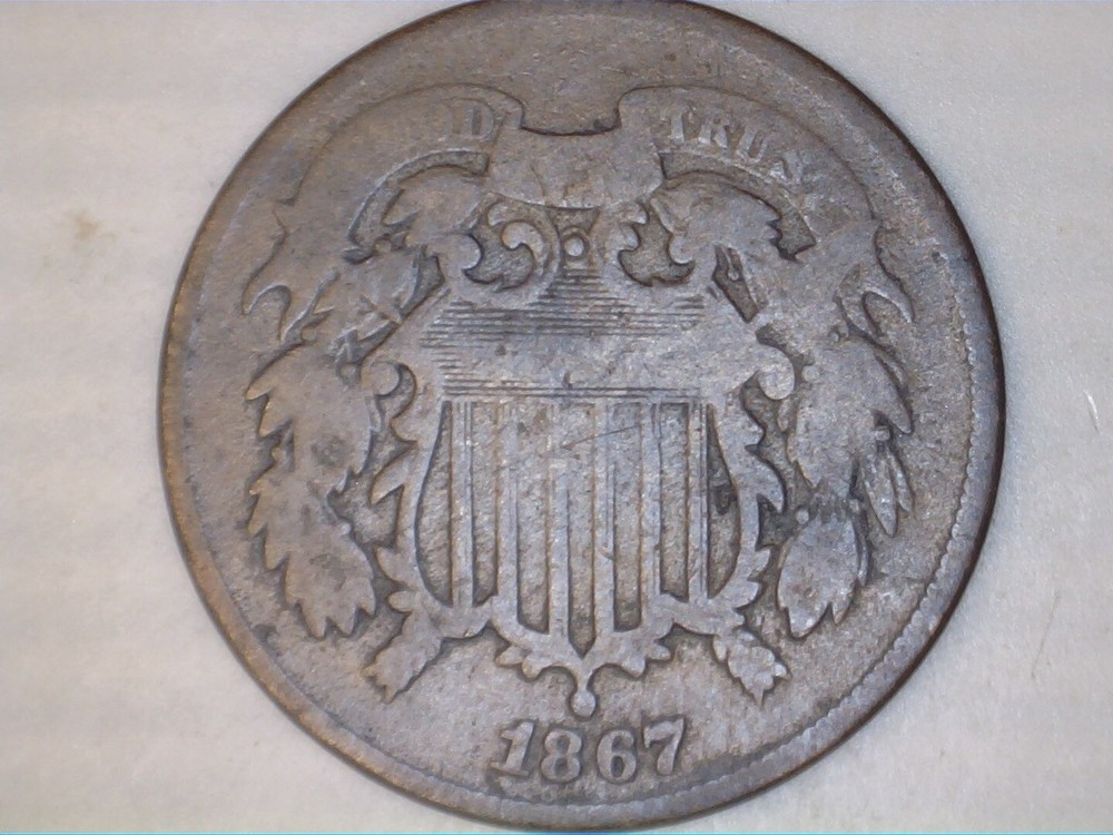 1867 Two Cent Piece - VG condition