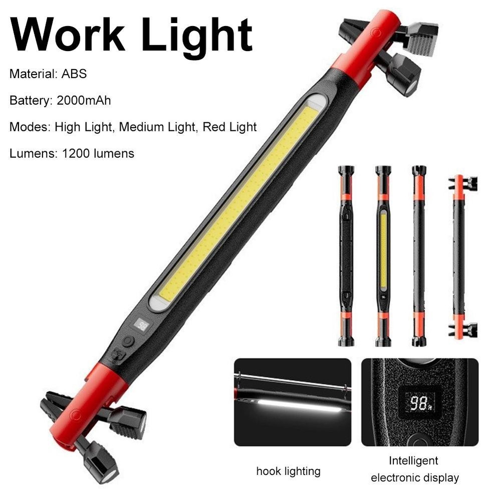 New Multi-Function Emergency Repair Work Light Magnetic Flashlight Recharge G1E7