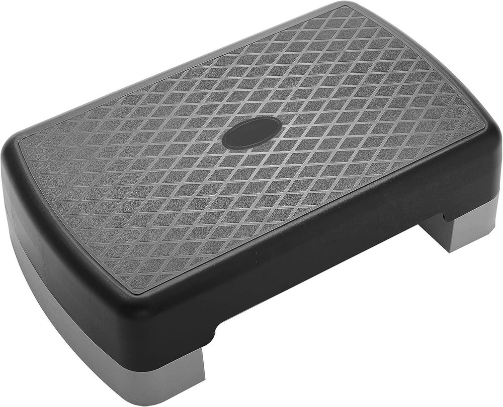 Adjustable 18" Aerobic Step Platform with 2 Risers for Versatile Workouts