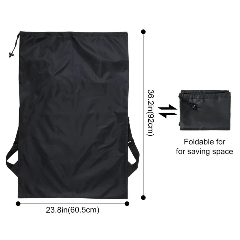 Extra Large Laundry Bag Backpack Heavy Duty Washing Clothes Drawstring 61x92 CM