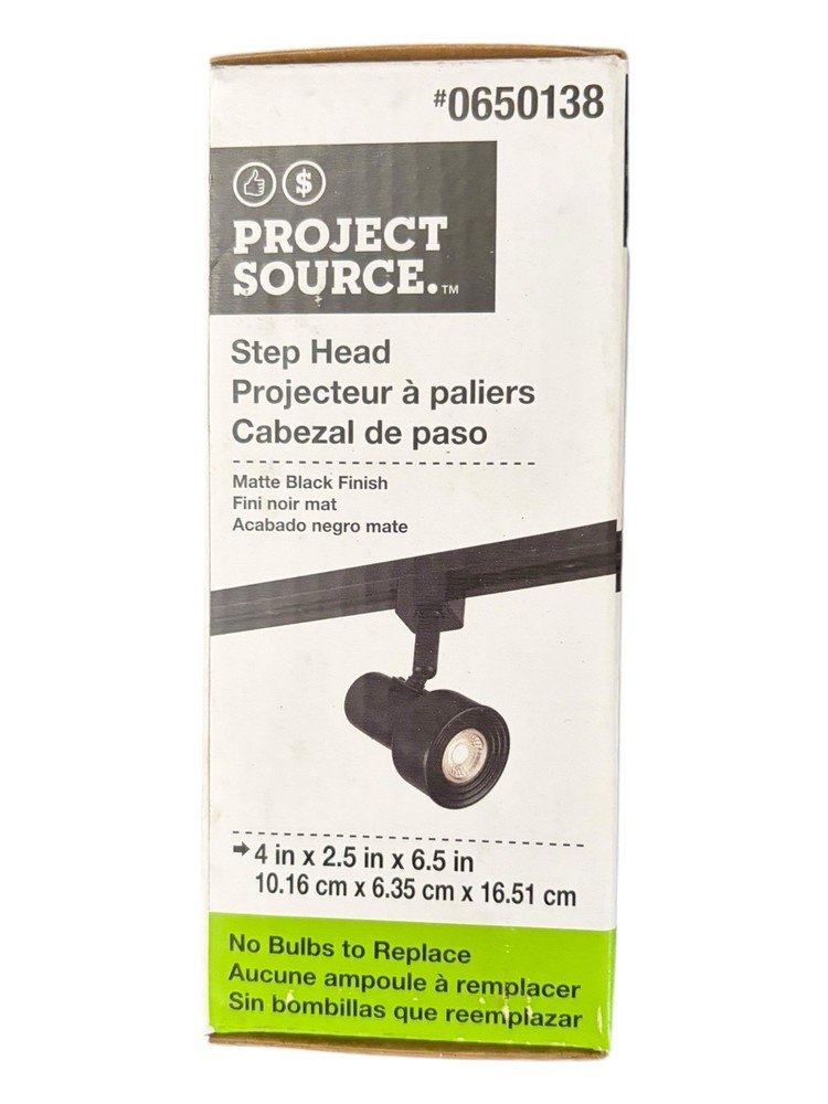 Project Source Step Head LED Matte Black Finish -Qty 2-