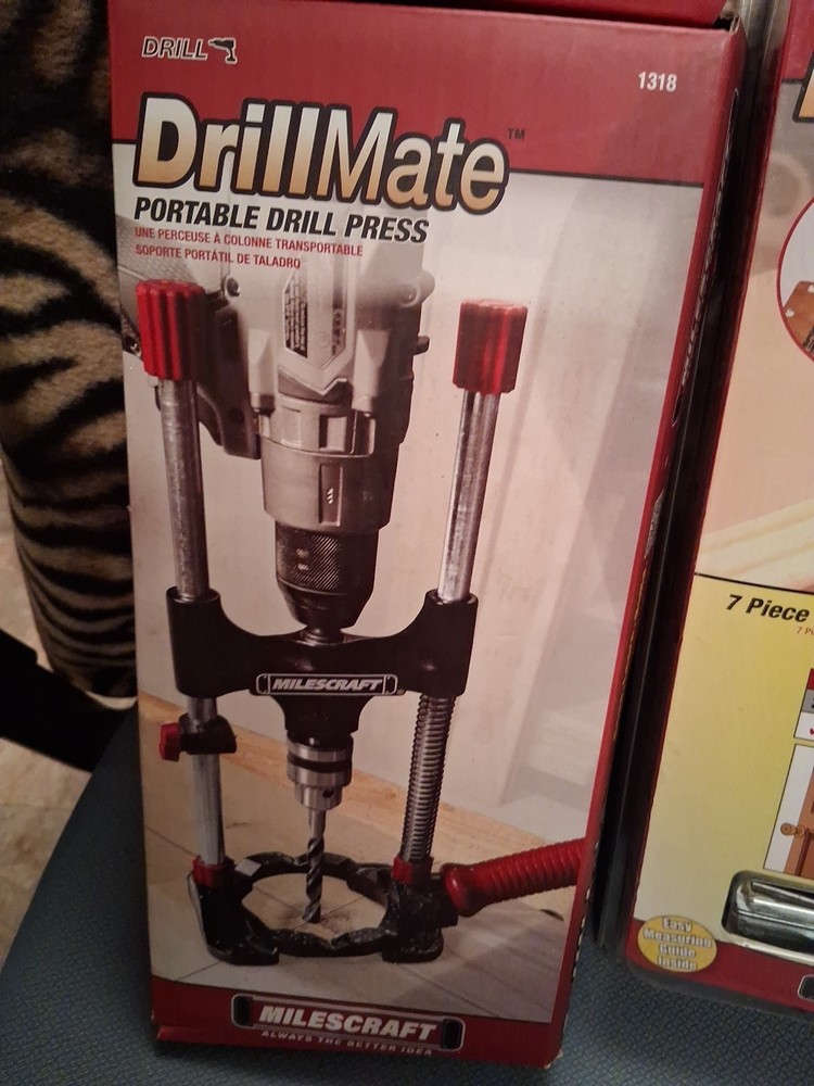 A DRILLMATE portable Drill Press 1318 And HingeMate200. 1214