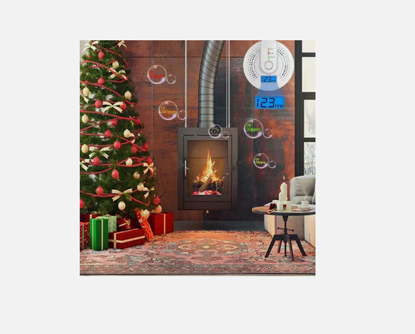 Carbon Monoxide Detector Warning Alarm Sensor LED Digital Battery Powered